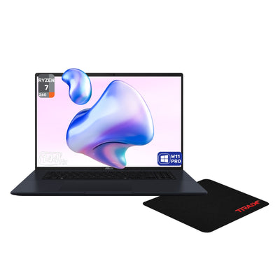 ASUS Vivobook Copilot+ Laptop, Ryzen 7 - 260, 18" WUXGA 144Hz + Traix Mousepad - Hubitx