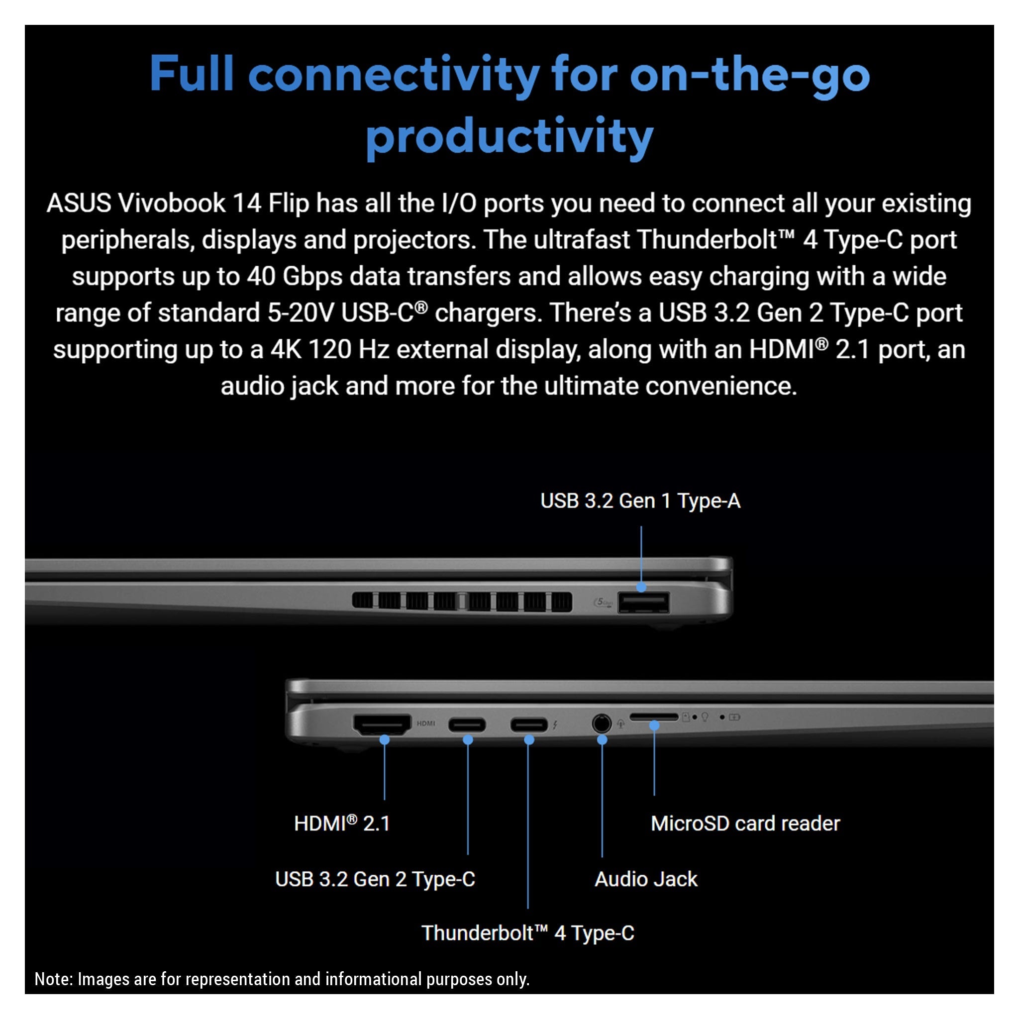 ASUS Vivobook Flip Copilot+ Laptop – Ultra 7 256V, 14" WUXGA OLED Touchscreen, Intel Arc Graphics - Hubitx