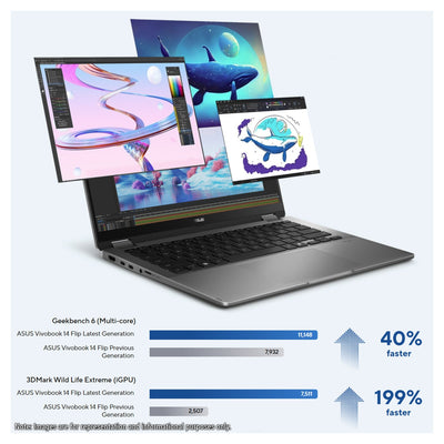 ASUS Vivobook Flip Copilot+ Laptop – Ultra 7 256V, 14" WUXGA OLED Touchscreen, Intel Arc Graphics - Hubitx