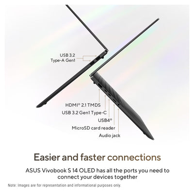 ASUS Vivobook S14 Copilot+ Laptop – Ryzen AI 9 365, 14" 3K OLED 120Hz (Used - Like - New) - Hubitx