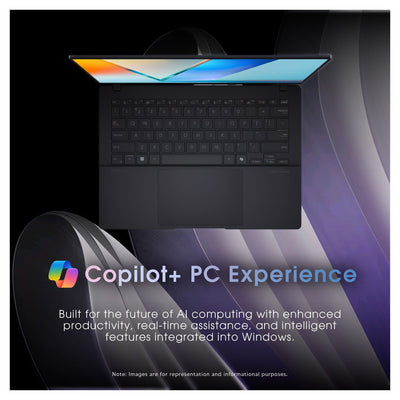 Asus Vivobook S14 Copilot+ Laptop, Ultra 7 - 258V, 14" WUXGA, Black + Traix MousePad - Hubitx