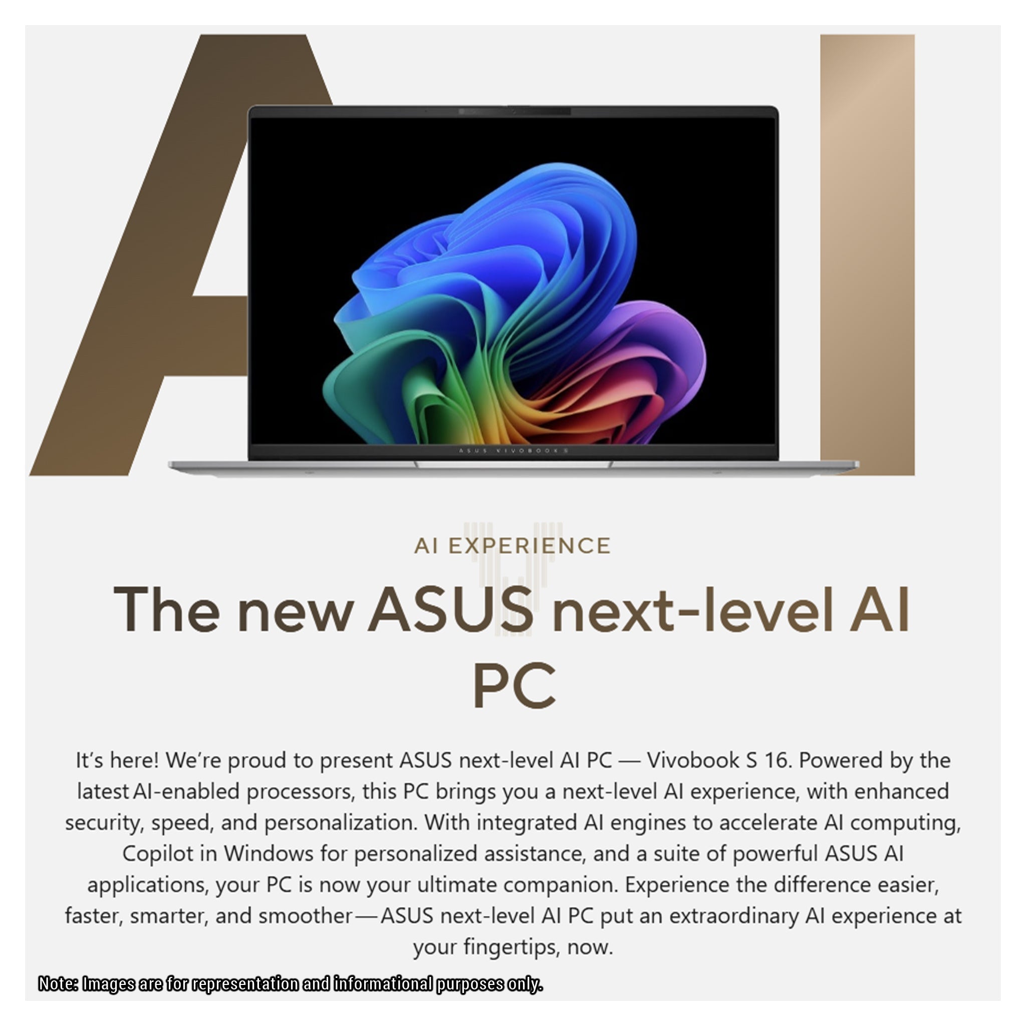ASUS Vivobook S16 Copilot+ Laptop – Ryzen AI 9 365, 16" 3.2K OLED, W11 Pro - Hubitx