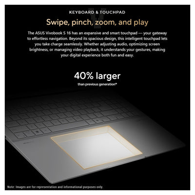 ASUS Vivobook S16 Copilot+ Laptop – Ryzen AI 9 365, 16" 3.2K OLED, W11 Pro - Hubitx