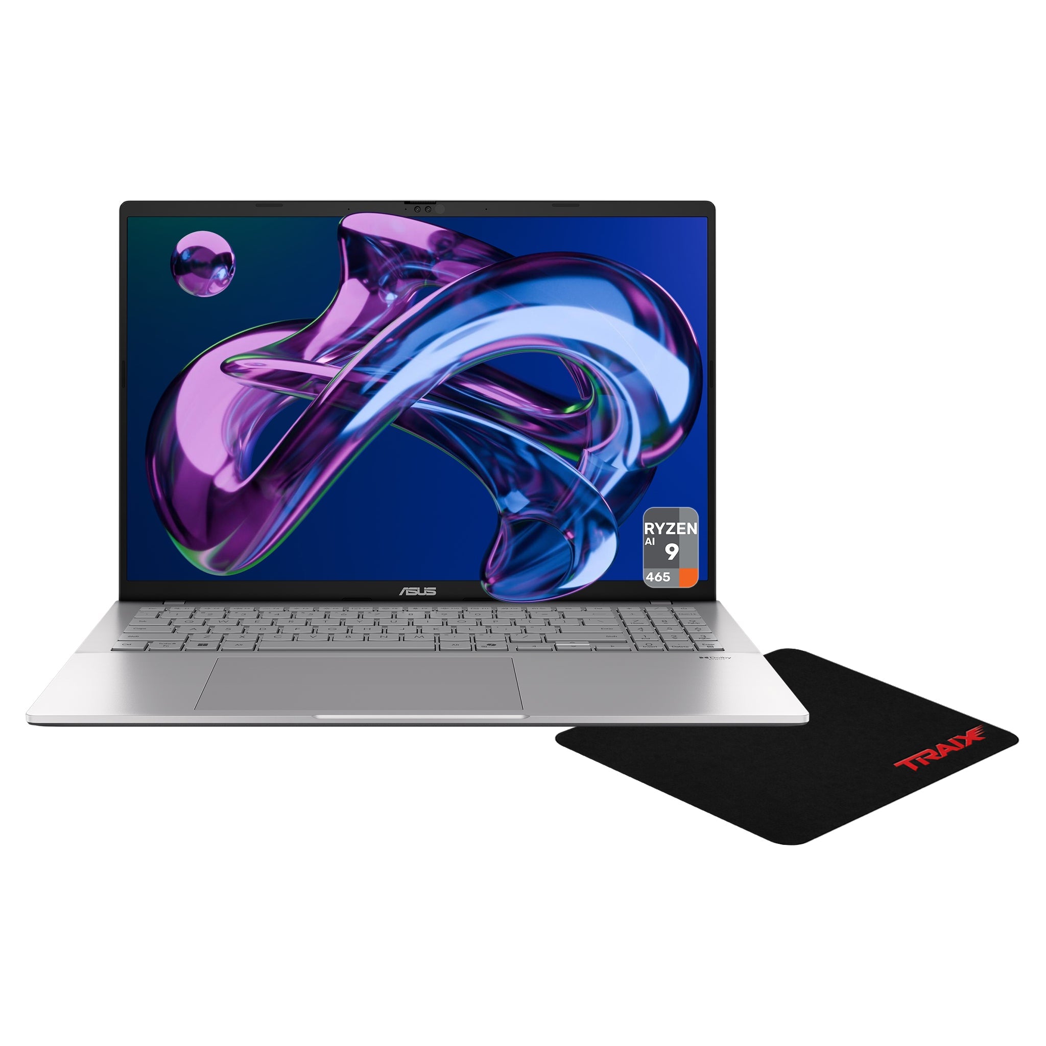Asus Vivobook S16 Laptop, Ryzen AI 9-465, 16"+Traix MousePad - Hubitx