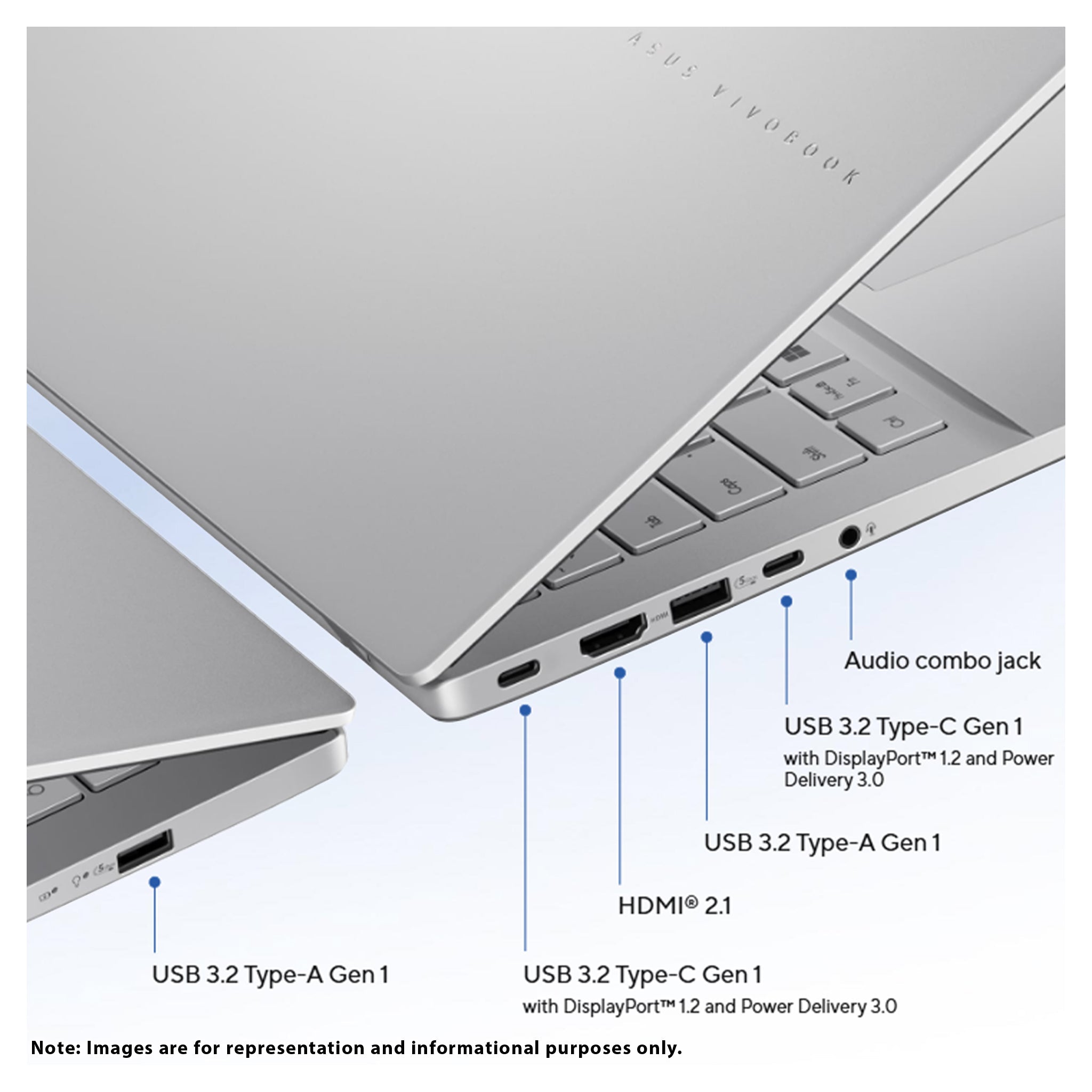 Asus Vivobook S16 Laptop, Ryzen AI 9-465, 16"+Traix MousePad - Hubitx