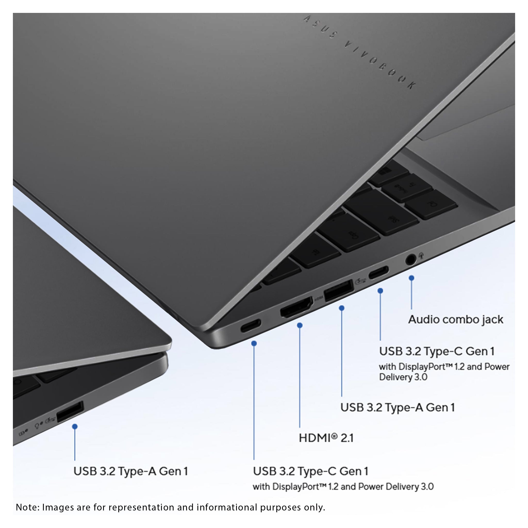 Asus Vivobook S16 Laptop, Ultra 7-355, 16" WUXGA Graphics, + Traix MousePad - Hubitx