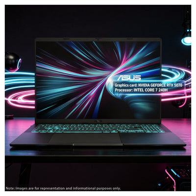 ASUS Vivobook V16 Gaming Laptop, Intel 7 - 240H, 16" WUXGA, RTX 5070,+ Traix Mousepad - Hubitx
