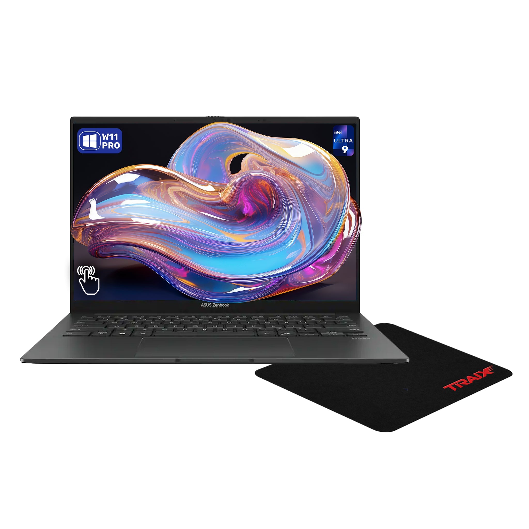 Asus Zenbook 14 Laptop, Ultra 9 - 285H, 14" FHD+ OLED Touchscreen + Traix MousePad - Hubitx