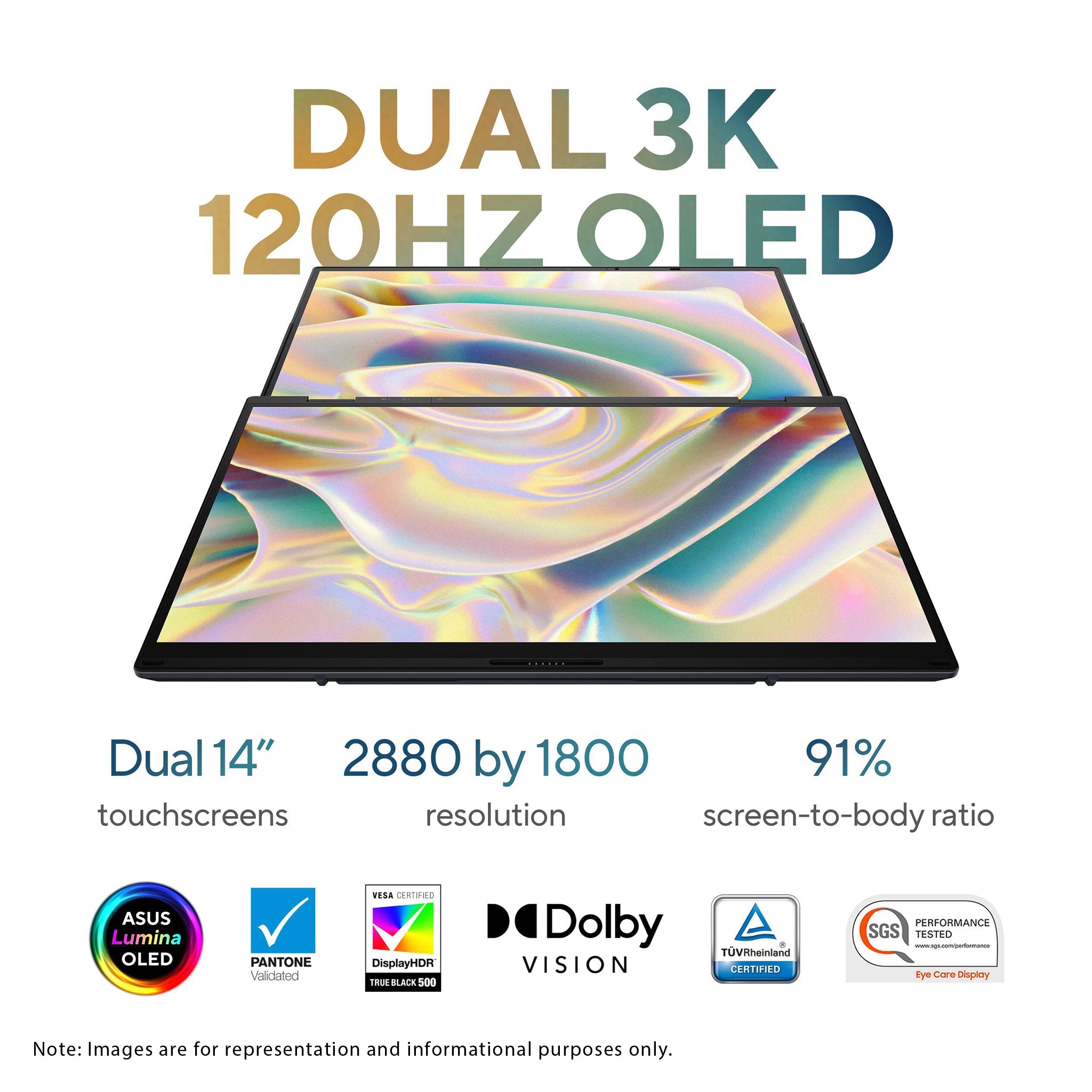 Asus Zenbook Duo Dual Laptop, Ultra 9 - 285H, 14'' 3K OLED Touch, Used - Like New - Hubitx