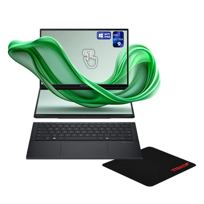 Asus Zenbook Duo Dual Laptop, Ultra 9 - 285H, 14'' WUXGA Touchscreen + Traix MousePad - Hubitx