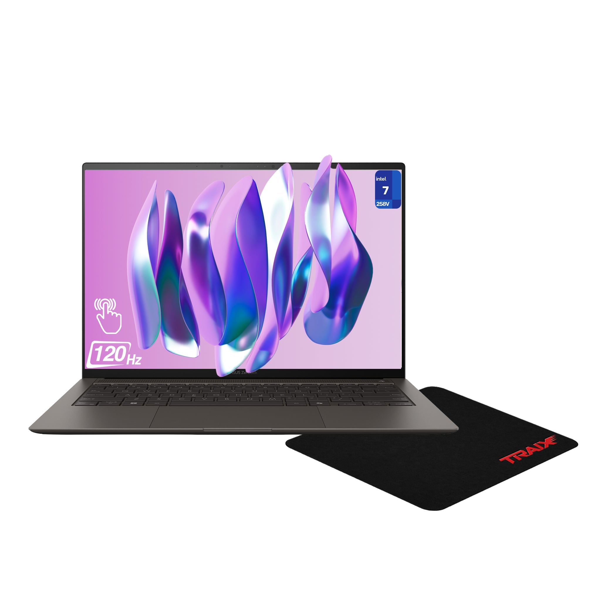 Asus Zenbook S14 Copilot+ Laptop, Ultra 7 - 258V, 14" 3K 120Hz Touchscreen + Traix MousePad - Hubitx
