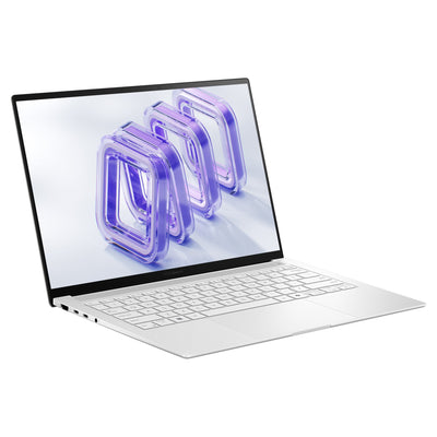 Asus Zenbook S14 Laptop, Intel Ultra 9 - 386H, 14" 3K (2880x1800) Touchscreen 120Hz, Intel Graphics, Backlit Keyboard, Scandinavian White + Traix MousePad - Hubitx