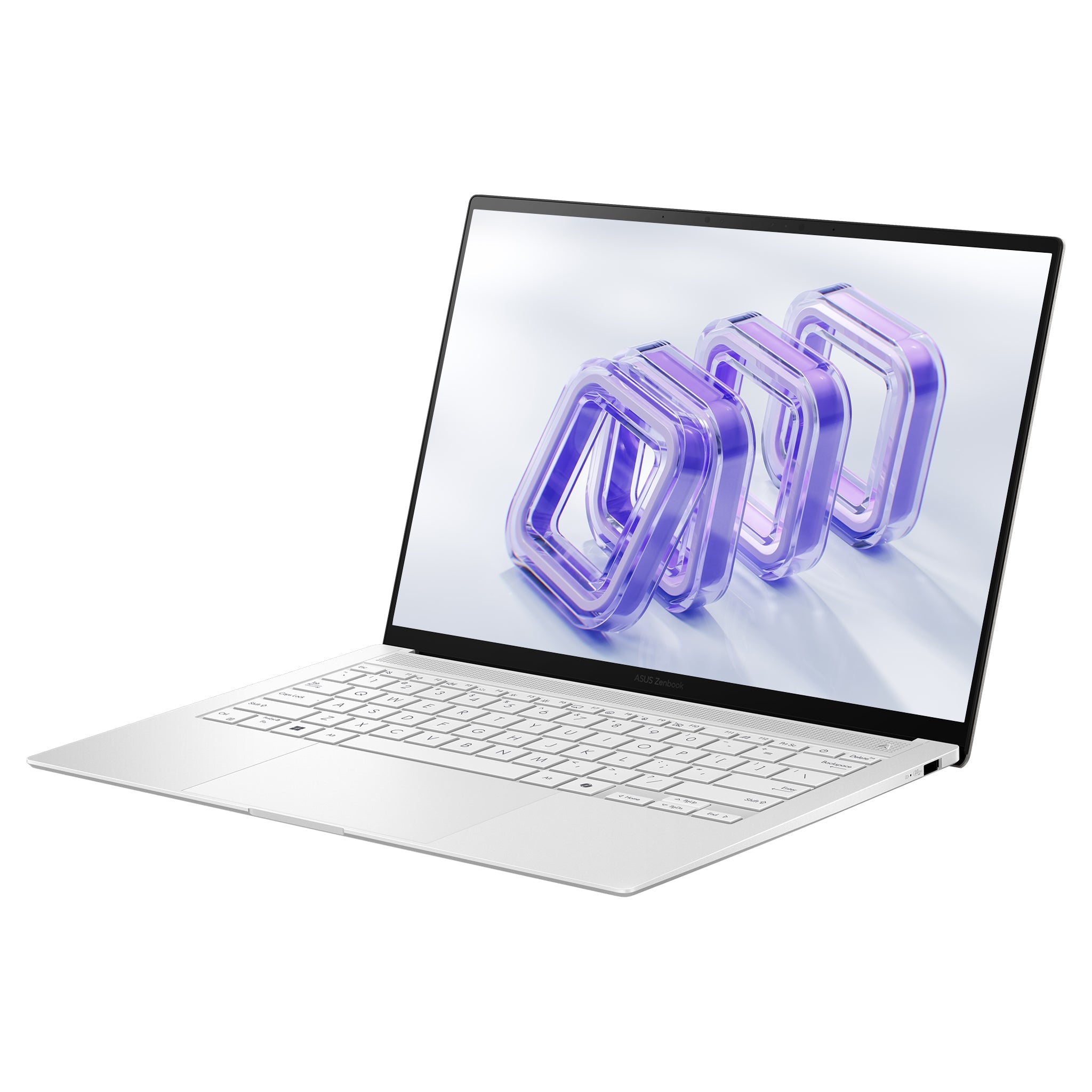 Asus Zenbook S14 Laptop, Intel Ultra 9 - 386H, 14" 3K (2880x1800) Touchscreen 120Hz, Intel Graphics, Backlit Keyboard, Scandinavian White + Traix MousePad - Hubitx