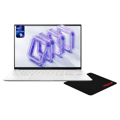 Asus Zenbook S14 Laptop, Intel Ultra 9 - 386H, 14" 3K (2880x1800) Touchscreen 120Hz, Intel Graphics, Backlit Keyboard, Scandinavian White + Traix MousePad - Hubitx