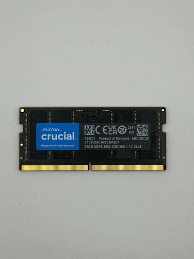Crucial 32GB DDR5 5600MHz Laptop RAM SODIMM – CT32G56C46S5 - Hubitx
