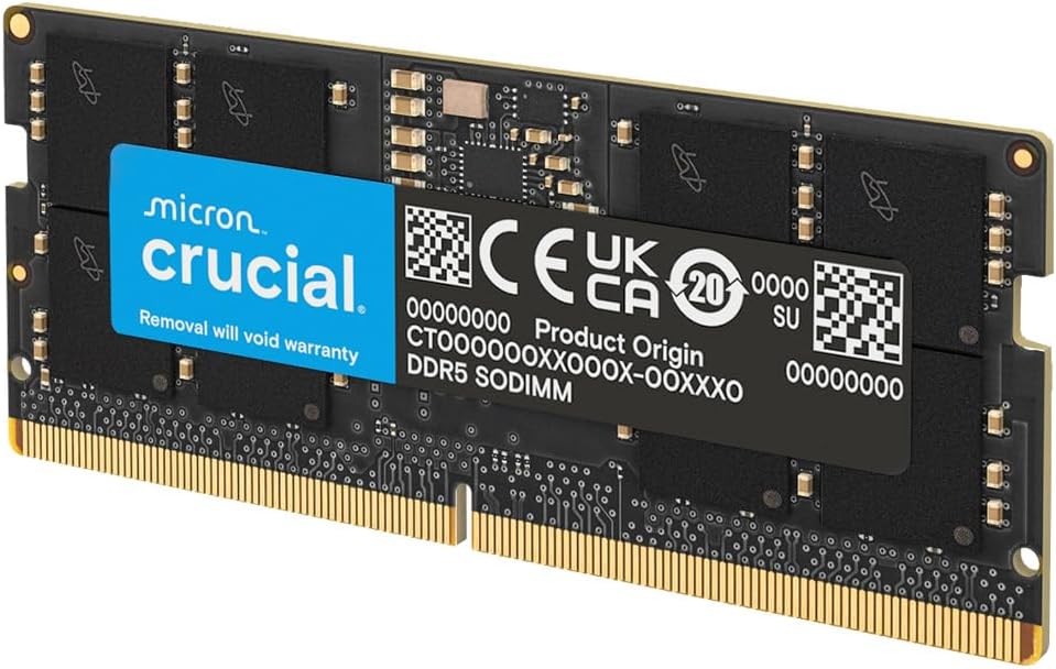 Crucial 64GB (2x32GB) DDR5 5600MHz Laptop RAM SODIMM – CT2K32G56C46S5 - Hubitx