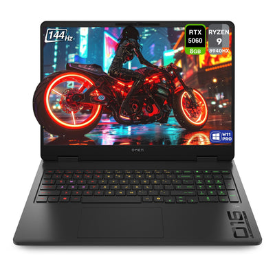 HP OMEN Gaming Laptop – Ryzen 9 8940HX, RTX 5060, 16" WUXGA 144Hz - Hubitx