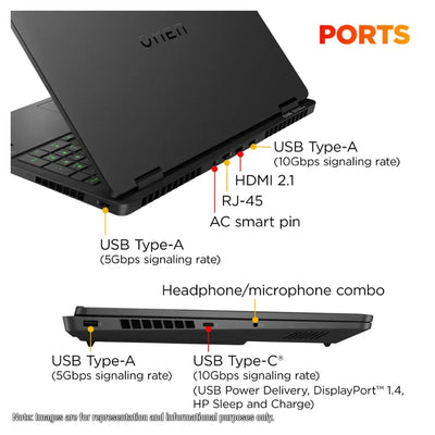 HP OMEN Gaming Laptop – Ryzen 9 8940HX, RTX 5060, 16" WUXGA 144Hz - Hubitx