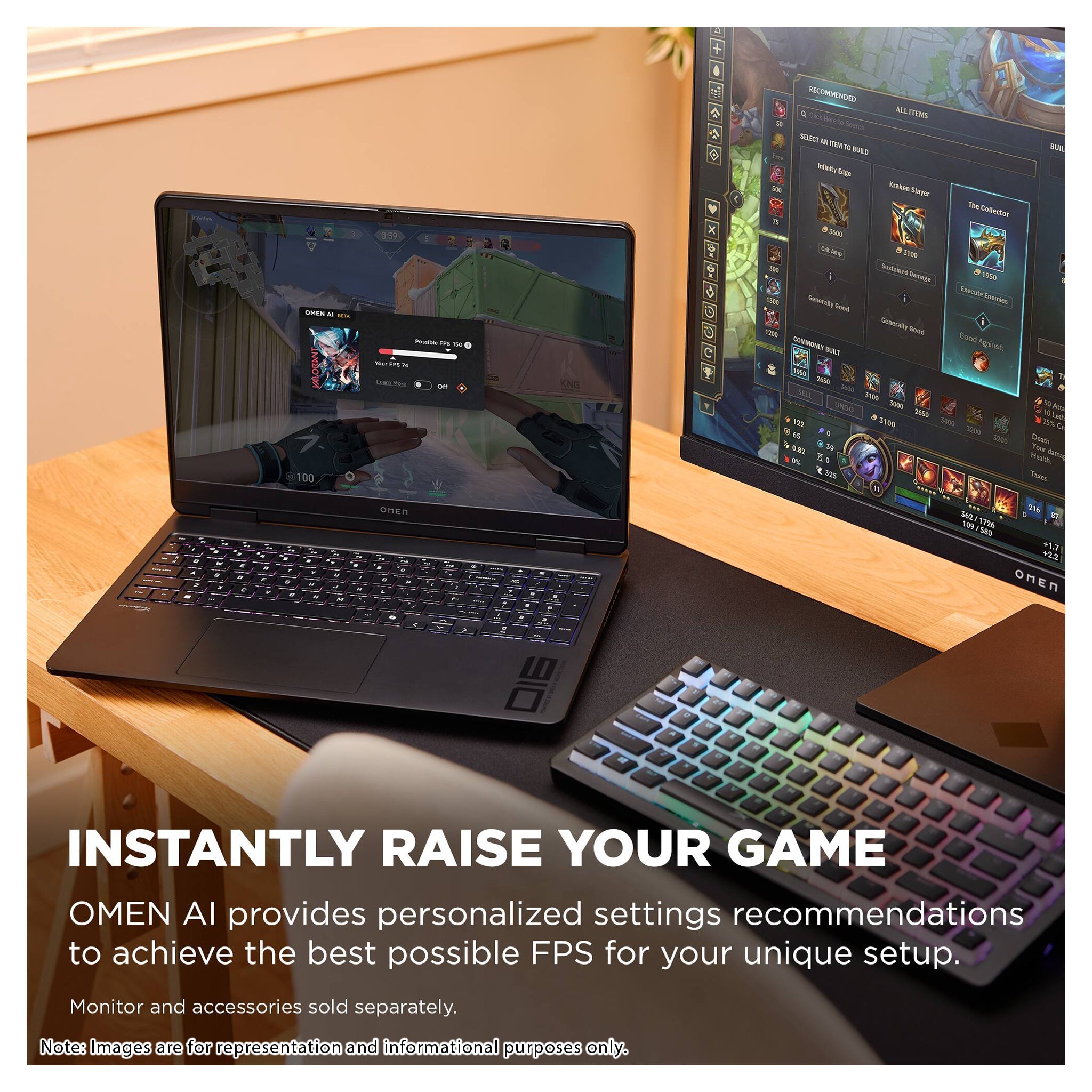 HP OMEN Gaming Laptop, Ultra 7 - 255H, 16", RTX 5060, Traix MousePad - Hubitx
