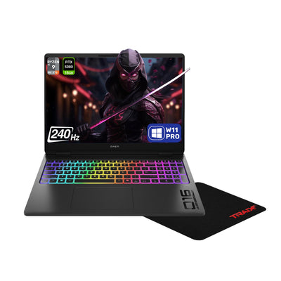 HP OMEN MAX Gaming Laptop, Ryzen AI 9 HX 375, 16" WQXGA 240Hz, RTX 5080 + Traix Mousepad - Hubitx