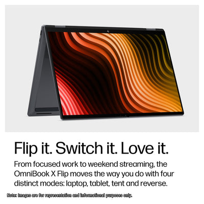 HP OmniBook X Flip 2 - in - 1 Laptop, Ultra 9 - 386H, 16" 3K (2880x1800) Touchs + Traix MousePad - Hubitx
