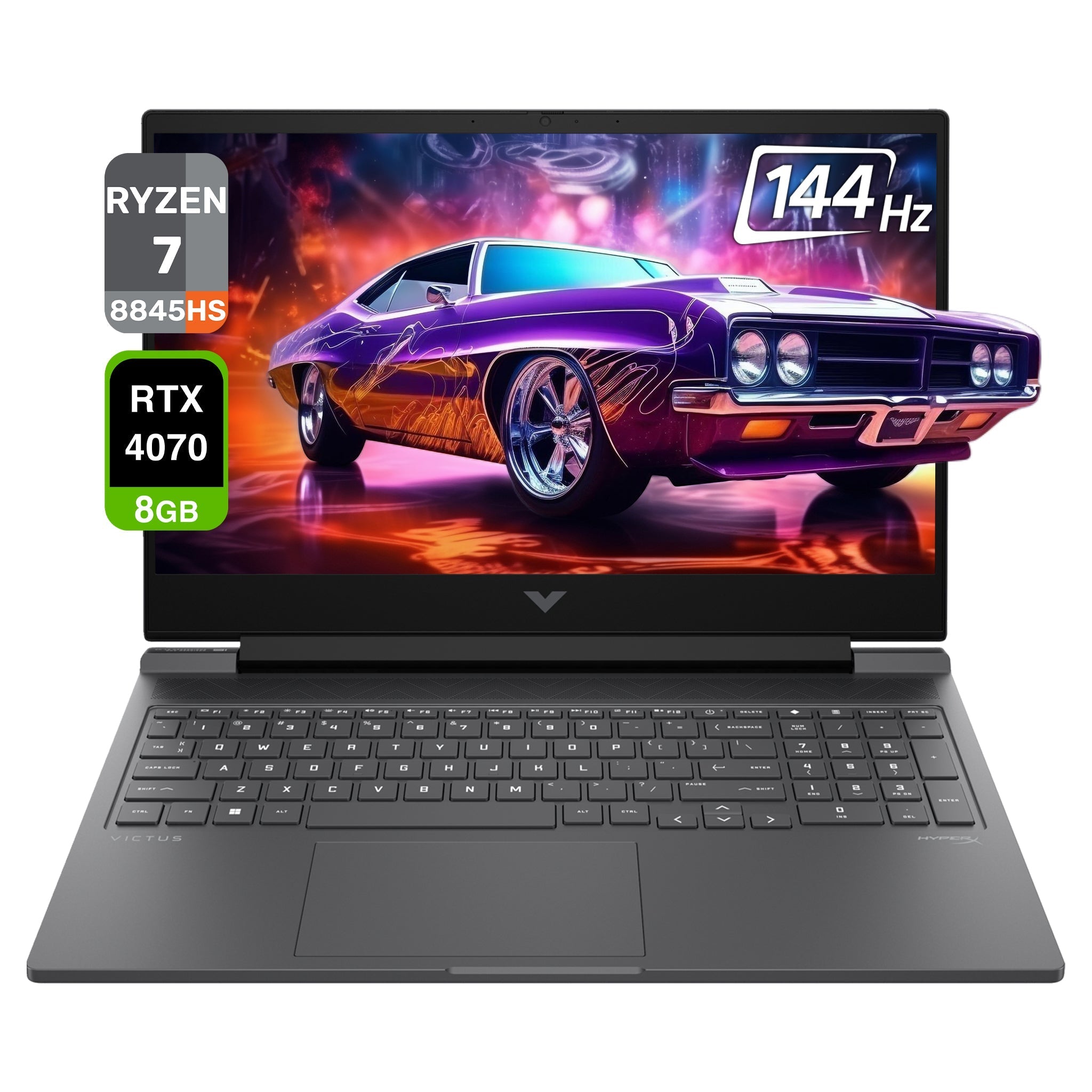 HP Victus Gaming Laptop – Ryzen 7 8845HS, RTX 4070, 16.1" FHD (Used - Like New) - Hubitx