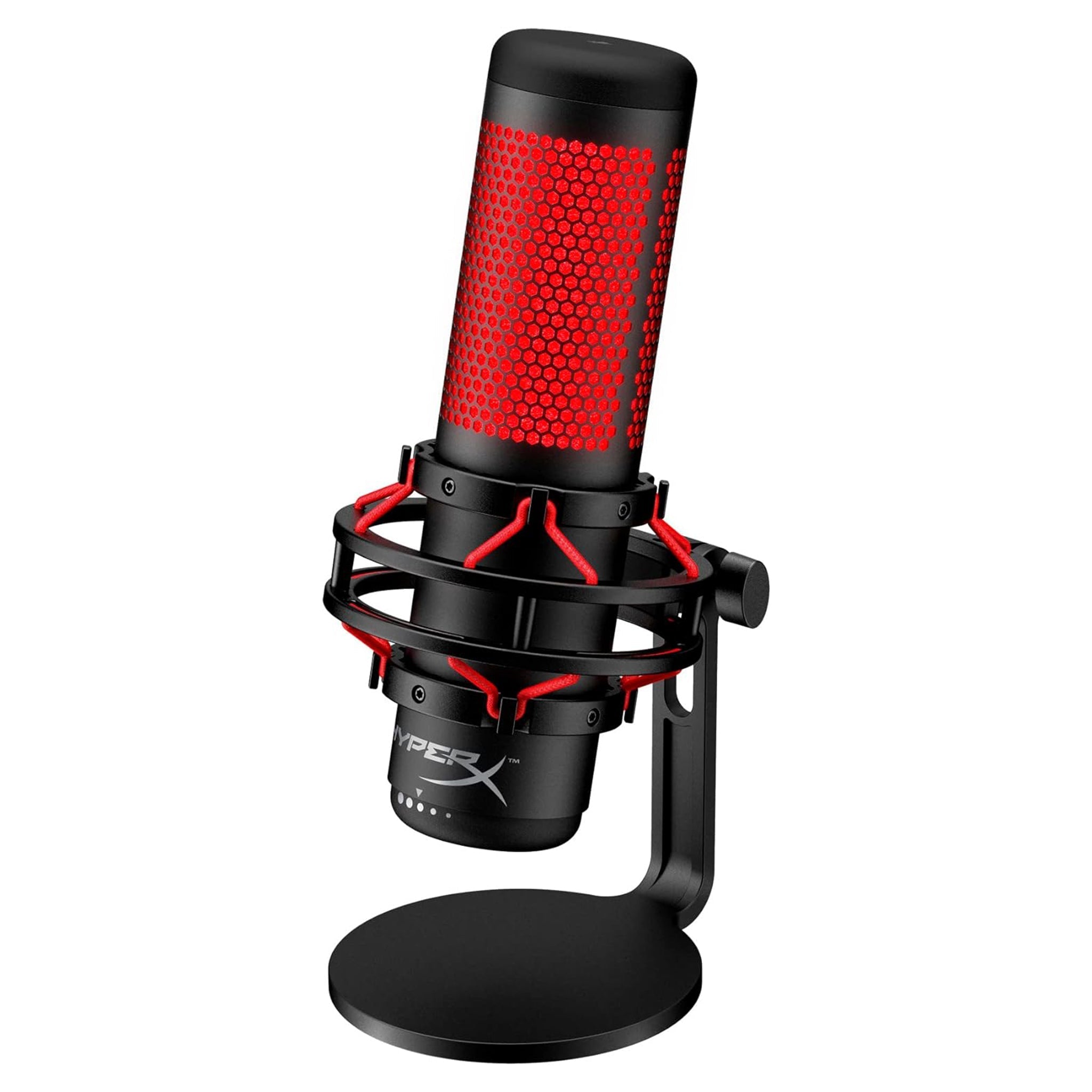 HyperX QuadCast USB Gaming Microphone – Red LED Lighting, Multi - Pattern Recording - Hubitx