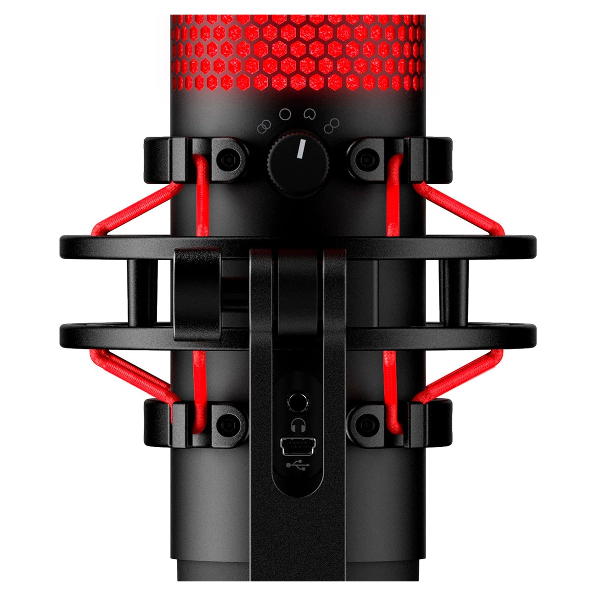 HyperX QuadCast USB Gaming Microphone – Red LED Lighting, Multi - Pattern Recording - Hubitx
