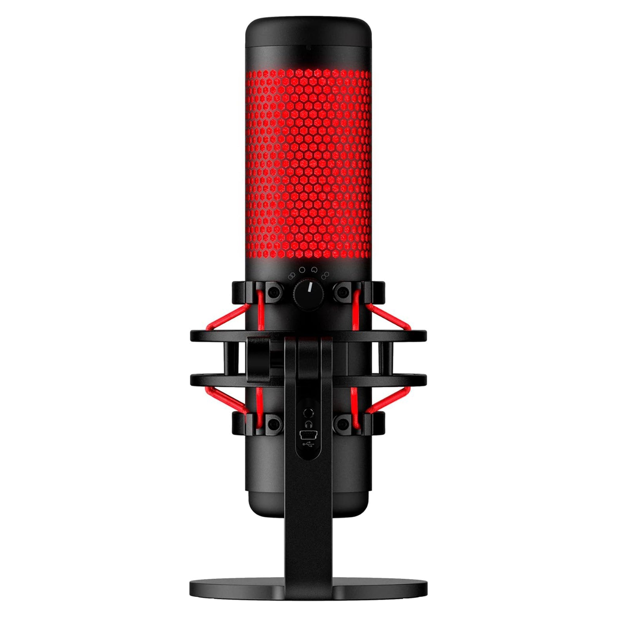 HyperX QuadCast USB Gaming Microphone – Red LED Lighting, Multi - Pattern Recording - Hubitx