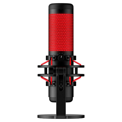 HyperX QuadCast USB Gaming Microphone – Red LED Lighting, Multi - Pattern Recording - Hubitx