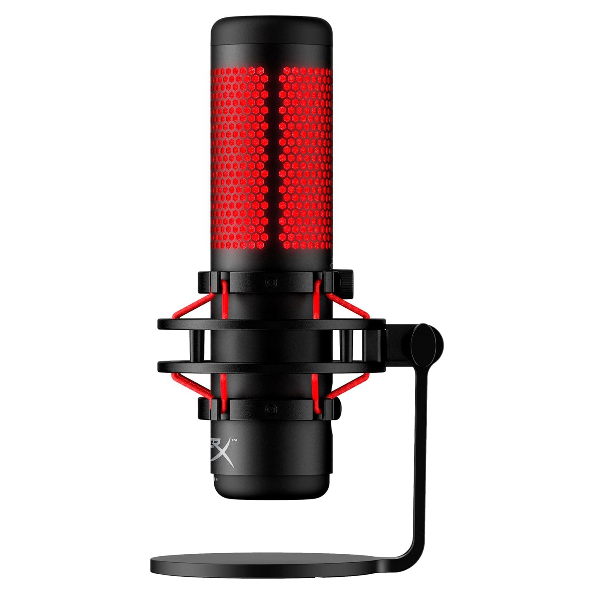 HyperX QuadCast USB Gaming Microphone – Red LED Lighting, Multi - Pattern Recording - Hubitx