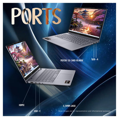 Lenovo IdeaPad 5 2 - in - 1 Copilot+ Laptop, AMD Ryzen AI 7 - 350, 14" WUXGA Touchscreen + Traix Mousepad - Hubitx