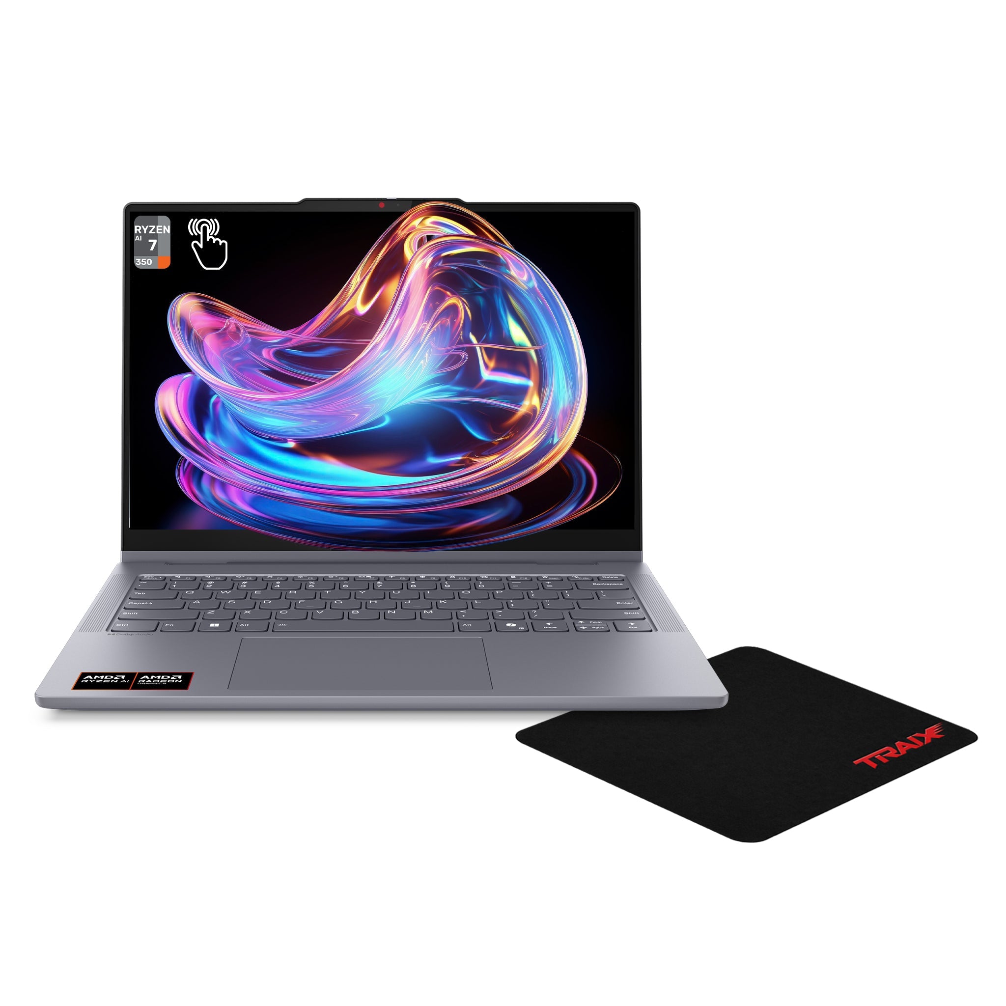 Lenovo IdeaPad 5 2 - in - 1 Copilot+ Laptop, AMD Ryzen AI 7 - 350, 14" WUXGA Touchscreen + Traix Mousepad - Hubitx