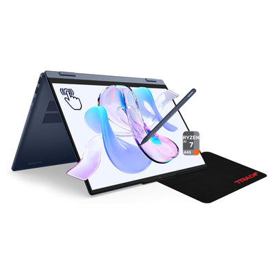 Lenovo IdeaPad5 2-in-1 Laptop, Ryzen AI 7-445, 15.3" WUXGA Touch, Lenovo Pen Gen 2 +Traix Mousepad - Hubitx