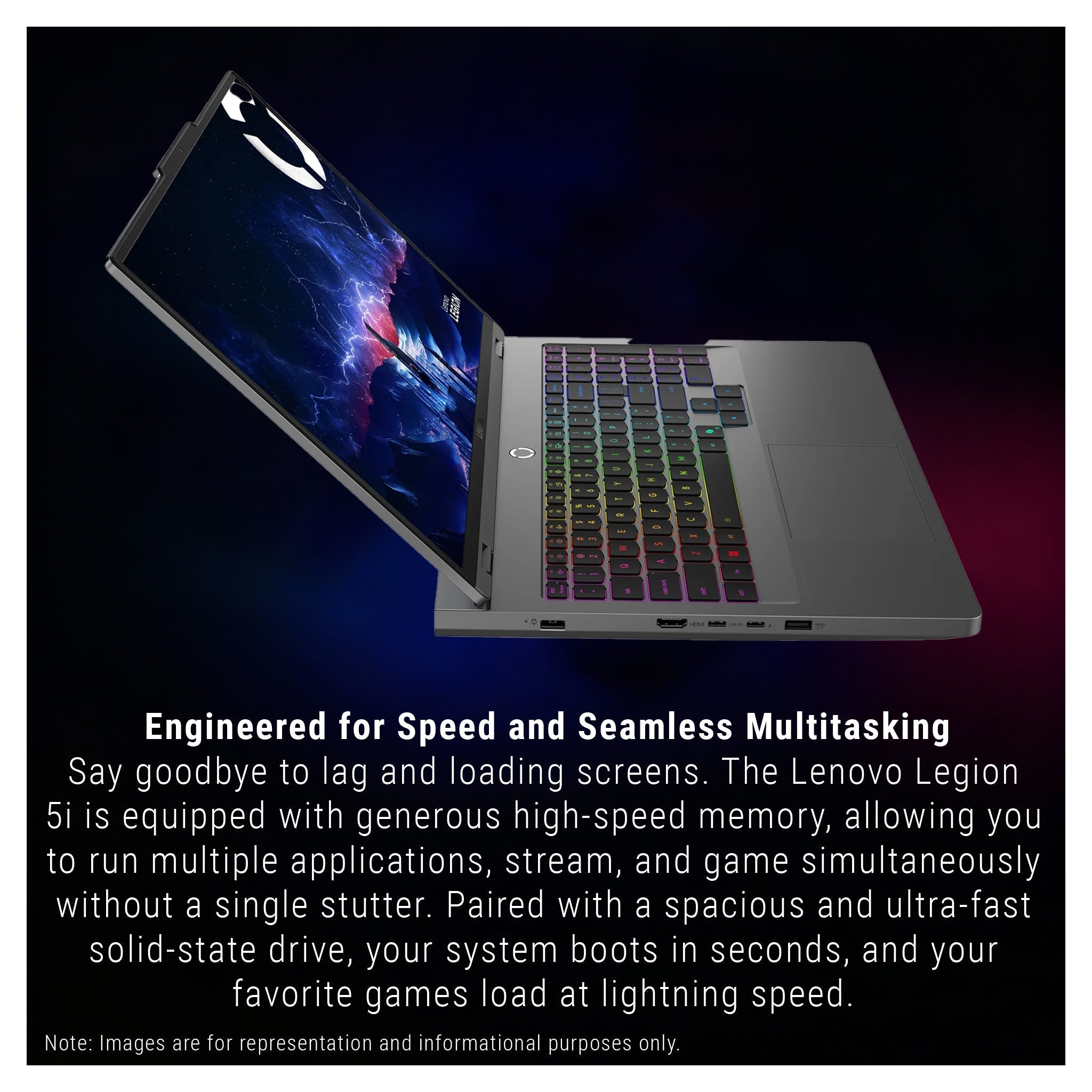 Lenovo Legion 5i Gaming Laptop, Ultra 9 - 275HX, 16" WQXGA (2560x1600), RTX 5060 - Hubitx
