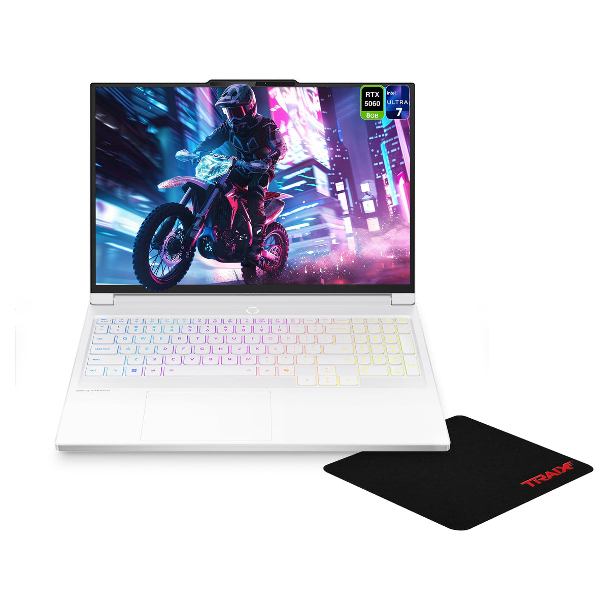 Lenovo Legion 7i Gaming Laptop,Ultra 7-255HX, 16" G-Force RTX 5060, RGB Backlit Keyboard, White + Traix MousePad - Hubitx