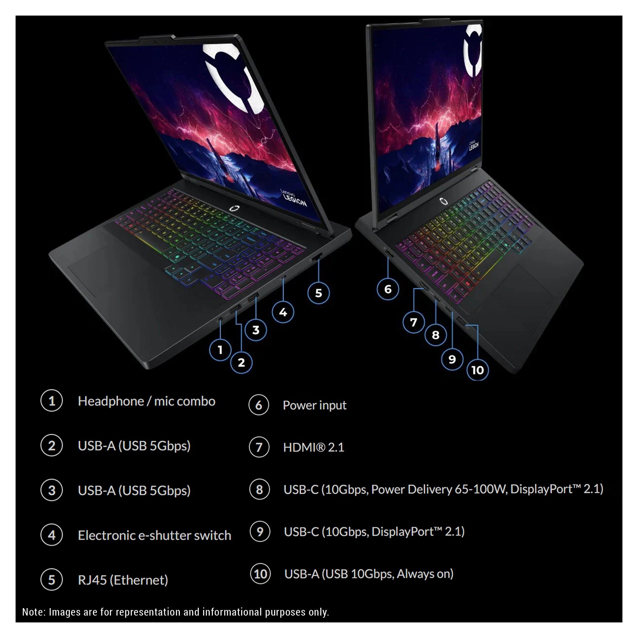 Lenovo Legion Pro 5 Gaming Laptop, Ryzen 9-9955HX, 16" WQXGA 165Hz, RTX 5070 + Traix MousePad - Hubitx