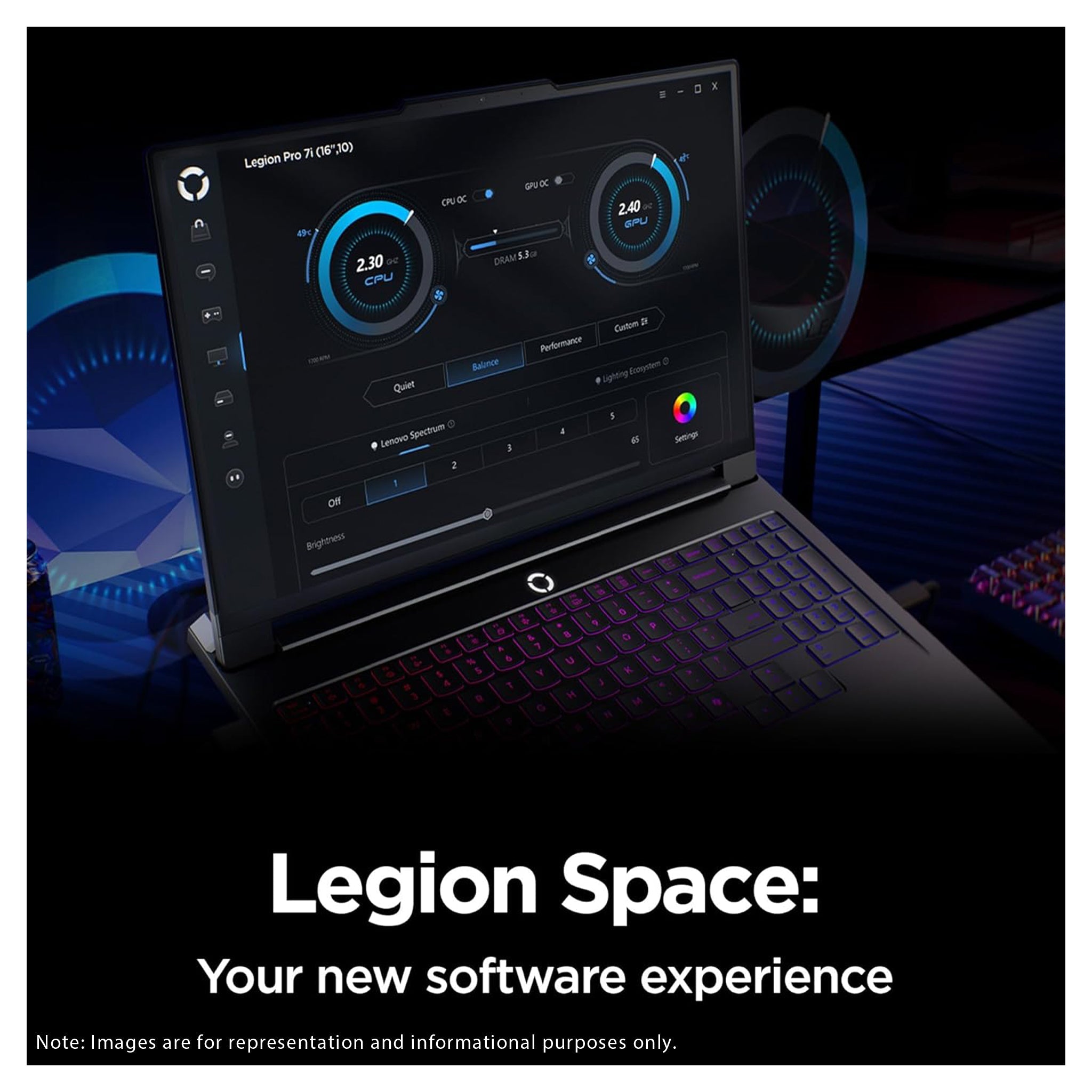 Lenovo Legion Pro 7i Gaming Laptop, Ultra 9 - 275HX, 16" 2.5K 240Hz, RTX 5070Ti + Traix Mousepad - Hubitx
