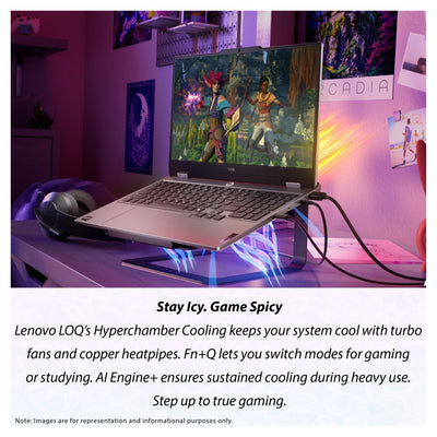 Lenovo LOQ 15IRX10 Gaming Laptop, Intel i7-14700HX, 16 GB DDR5 RAM, 1 TB PCIe SSD, 15.6" (1920x1080) IPS Display, Nvidia G-Force RTX 5050 Graphics, Backlit Keyboard, W11 Pro, Luna Grey+Traix Mousepad - Hubitx