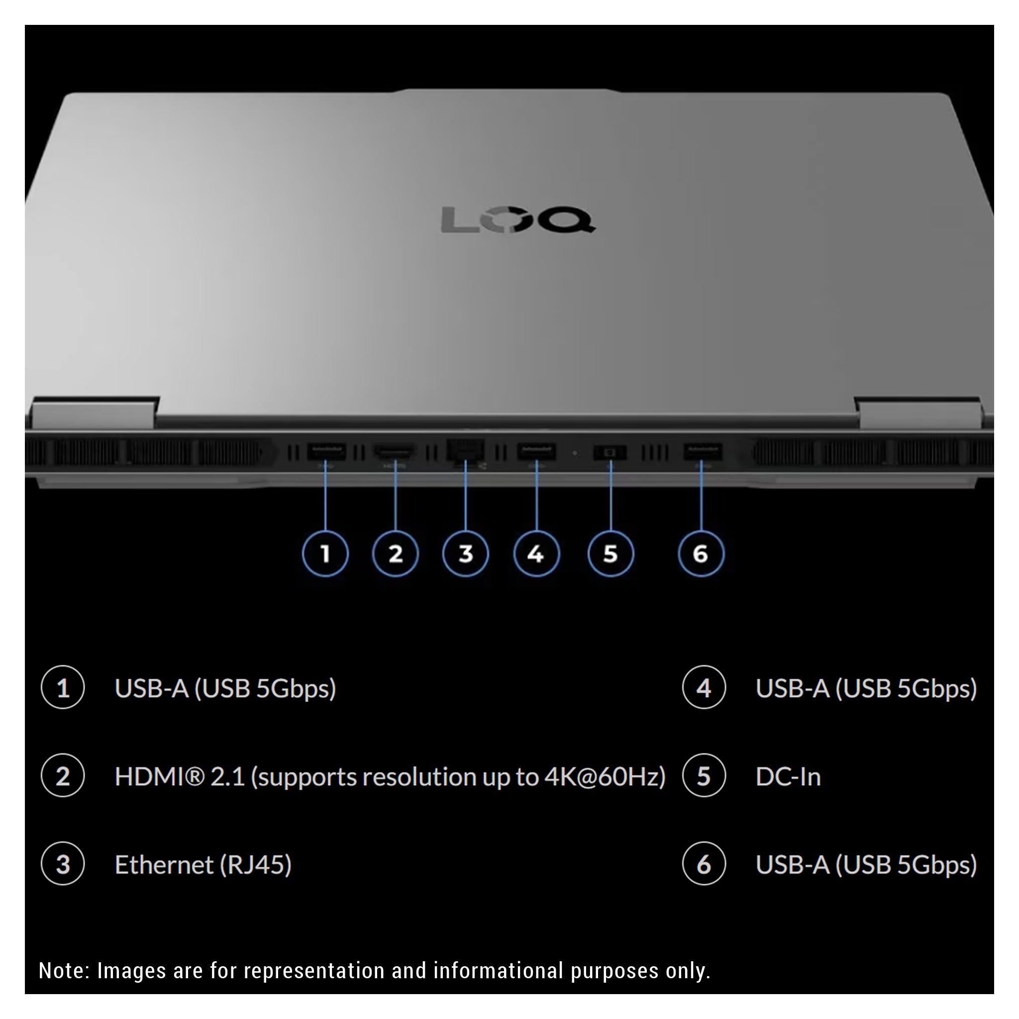 Lenovo LOQ Gaming Laptop, i5 - 13450HX, 17.3" FHD 165Hz IPS, RTX 5050 - Hubitx