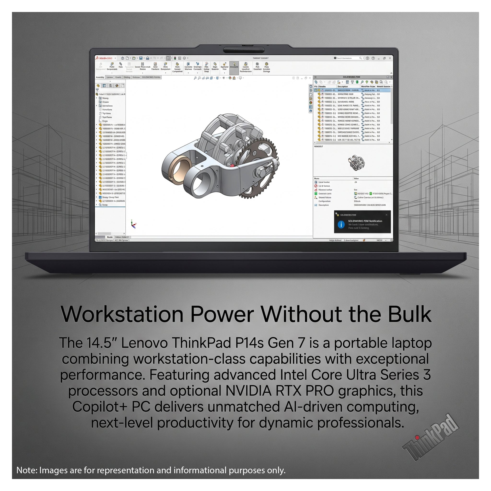 Lenovo ThinkPad P14s Gen 7 Mobile Workstation,Ultra 7-356H, 14.5"+ Traix MousePad - Hubitx