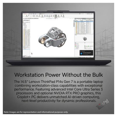 Lenovo ThinkPad P14s Gen 7 Mobile Workstation,Ultra 7-356H, 14.5"+ Traix MousePad - Hubitx