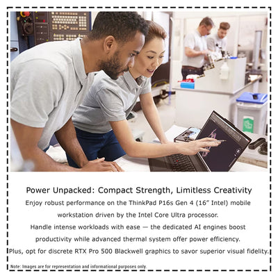 Lenovo ThinkPad P16s Gen 4 Mobile Workstation – Ultra 7 255H, 16" WQUXGA OLED Touchscreen, RTX PRO 500, W11 Pro - Hubitx