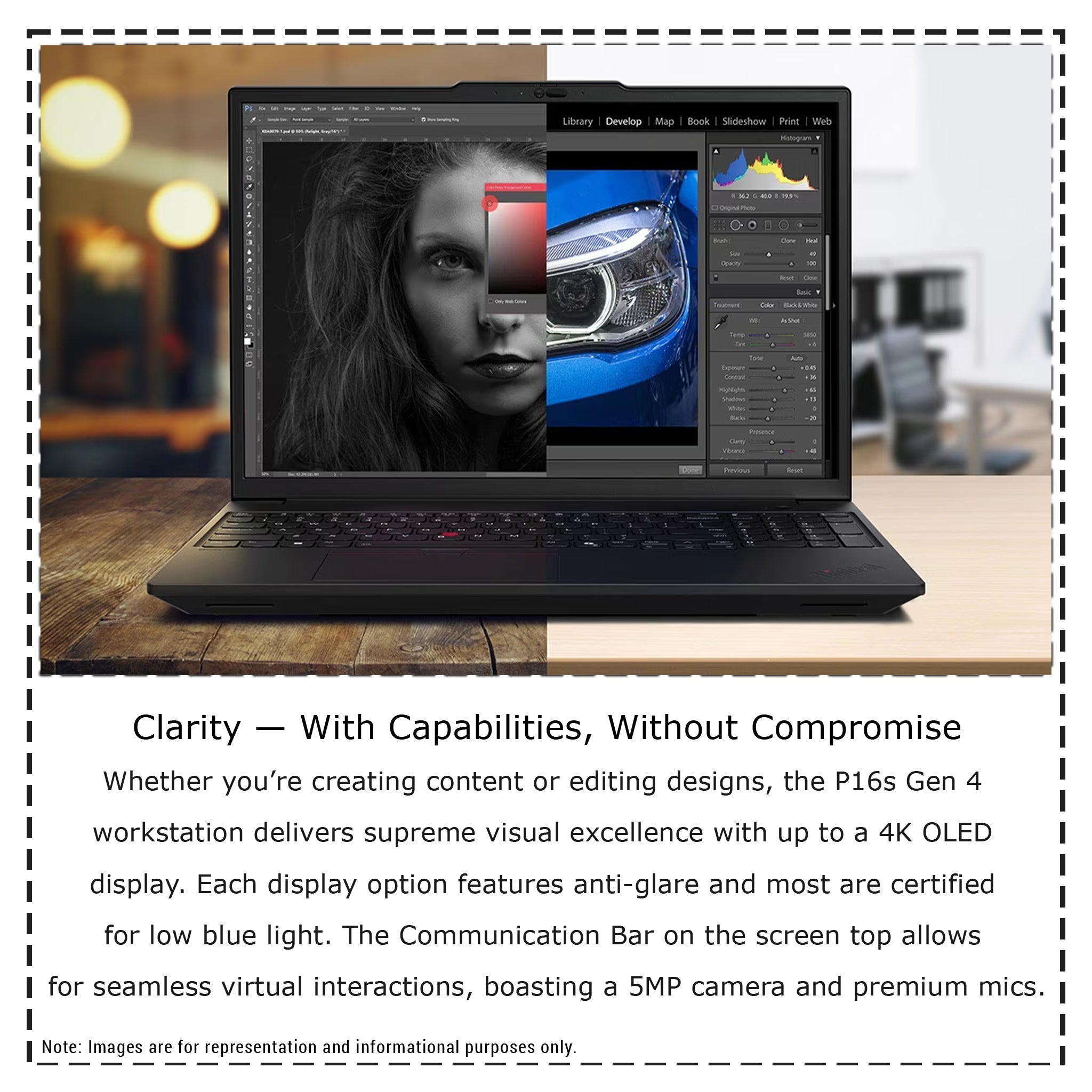 Lenovo ThinkPad P16s Gen 4 Mobile Workstation – Ultra 7 255H, 16" WQUXGA OLED Touchscreen, RTX PRO 500, W11 Pro - Hubitx