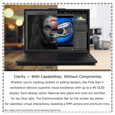 Lenovo ThinkPad P16s Gen 4 Mobile Workstation – Ultra 7 255H, 16" WQUXGA OLED Touchscreen, RTX PRO 500, W11 Pro - Hubitx