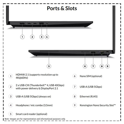 Lenovo ThinkPad P16s Gen 4 Mobile Workstation – Ultra 7 255H, 16" WQUXGA OLED Touchscreen, RTX PRO 500, W11 Pro - Hubitx