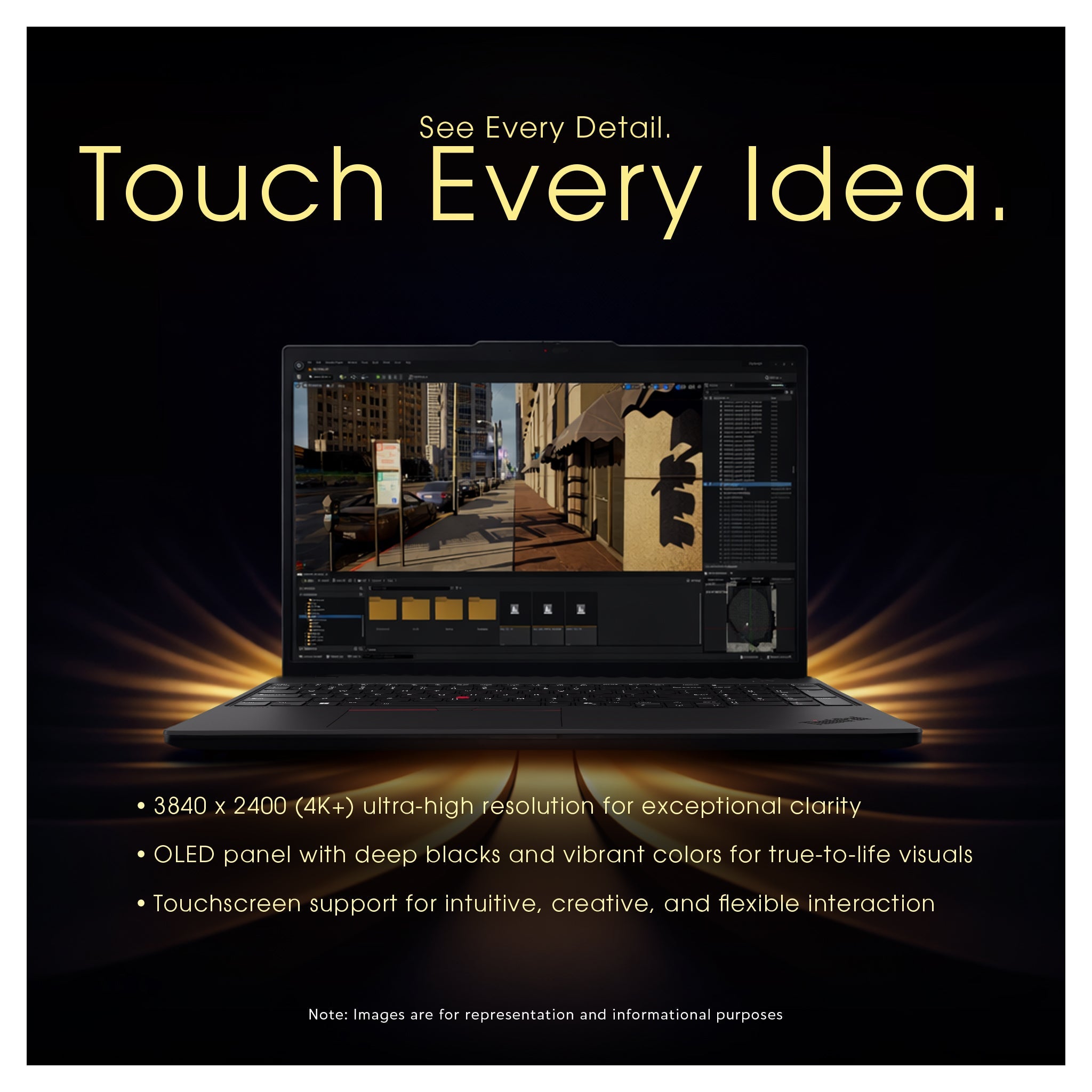 Lenovo ThinkPad P16s Gen4 Mobil Workstation, Ryzen AI 7 Pro - 350, 16" WQUXGA Touch, W11 Pro - Hubitx