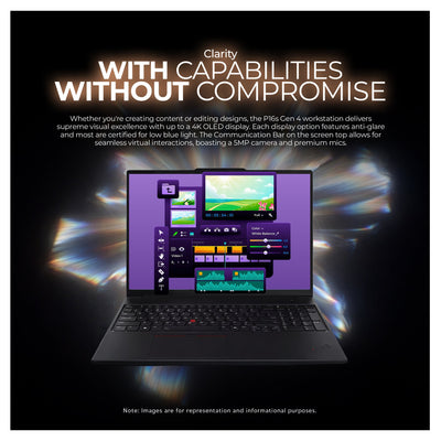 Lenovo ThinkPad P16s Mobile Workstation, Ultra 7 - 255H, 16" WQUXGA Touchscreen, W11 Pro + Traix Mousepad - Hubitx