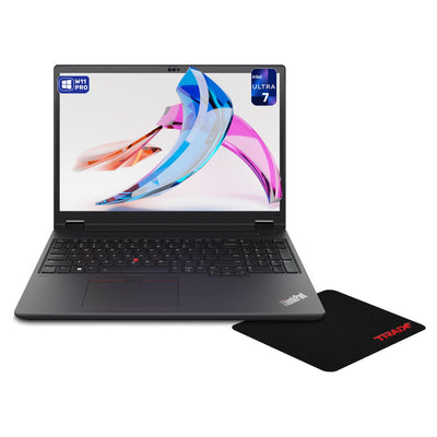 Lenovo ThinkPad P16v Gen 2 Mobile Workstation, Intel Ultra 7-155H, 16 GB DDR5 RAM, 512 GB PCIe SSD, 16" WUXGA (1920x1200), Nvidia RTX 1000 Ada, Backlit Keyboard, W11 Pro, Black + Traix MousePad - Hubitx