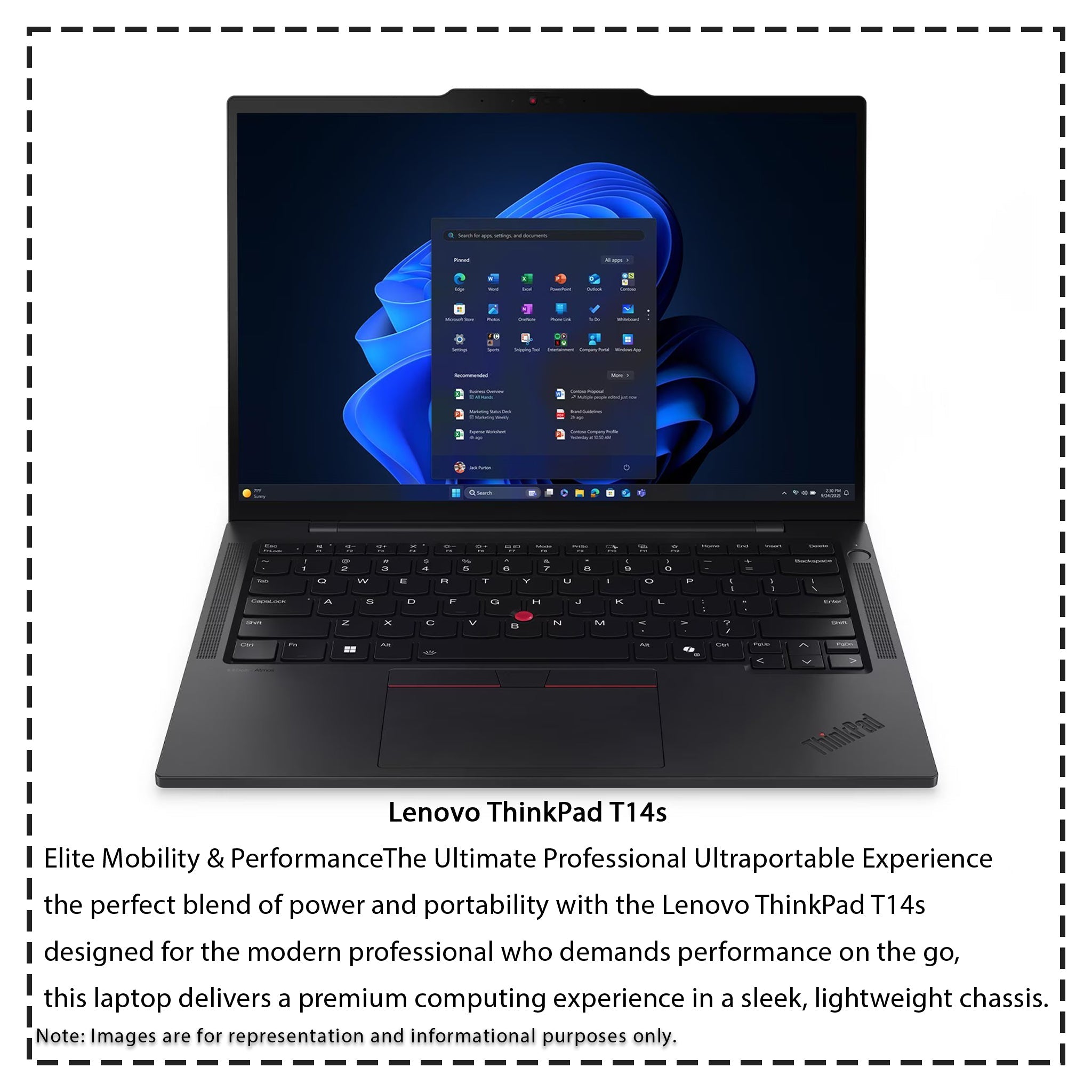 Lenovo ThinkPad T14s Gen 6 Laptop – Ultra 7 255U, 14" WUXGA (1920×1200), Intel Arc Graphics, Windows 11 Pro - Hubitx
